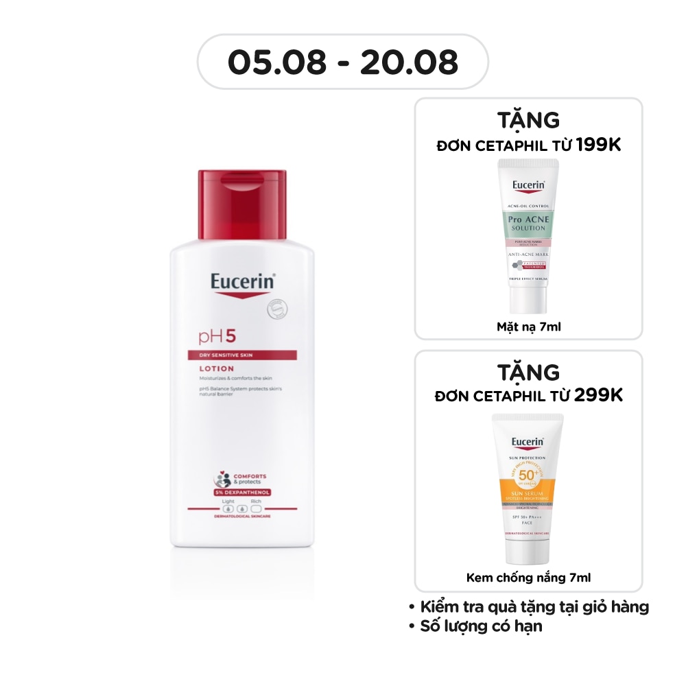 Sữa Dưỡng Thể Eucerin Dành Cho Da Nhạy Cảm pH5 250ml