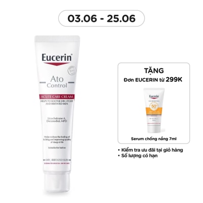 EUCERIN Kem Dưỡng Eucerin Đặc Trị Cho Da Viêm Cơ Địa Giai Đoạn Bùng Phát Ato Control Acute Care 40ml