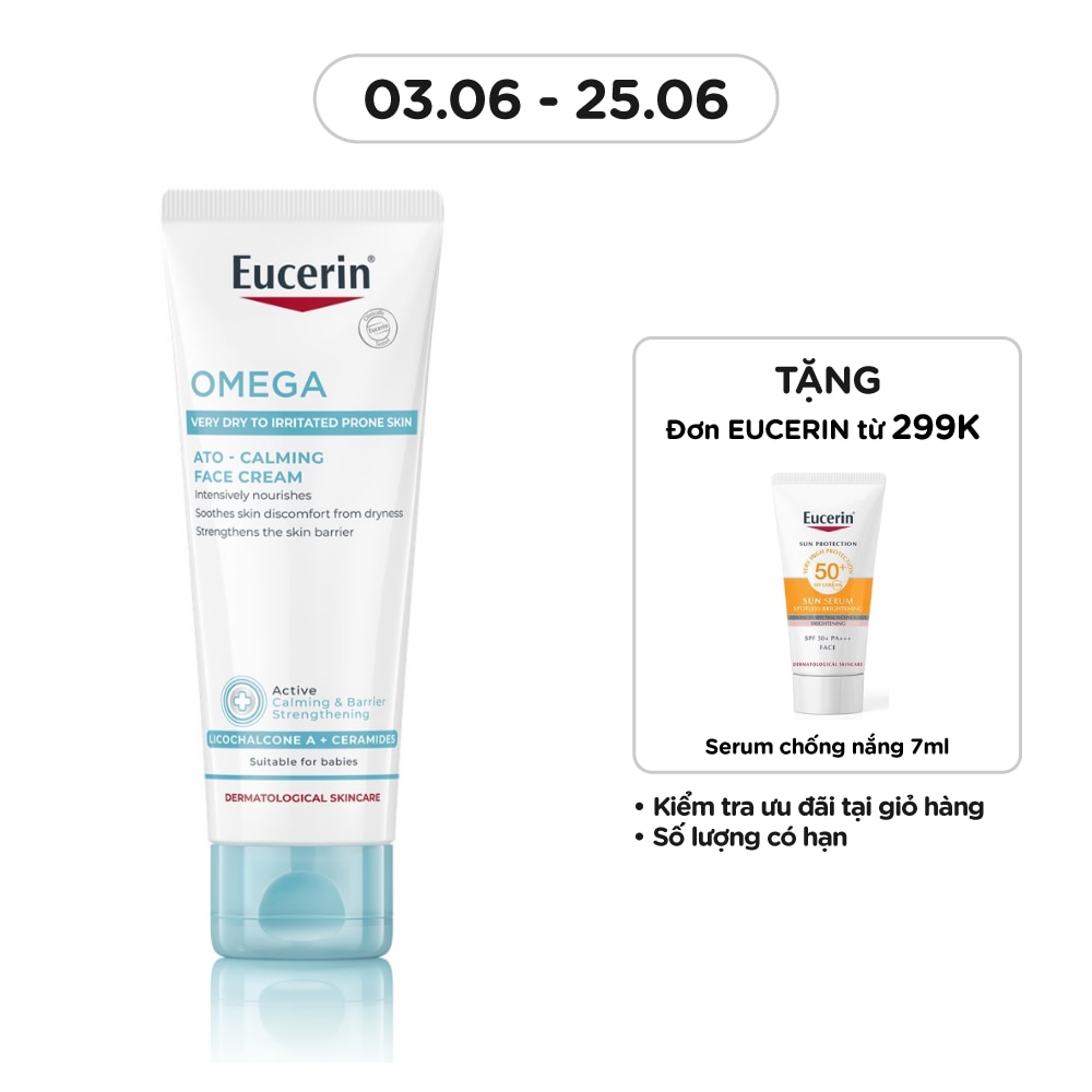 Kem Dưỡng Ẩm Eucerin Phục Hồi Và Tái Tạo Da Nhạy Cảm Ato Control Face Cream 50ml