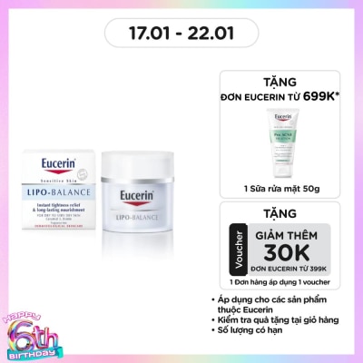 EUCERIN Kem Dưỡng Ẩm Eucerin Chuyên Sâu Dành Cho Da Khô Lipo Balance 50ml