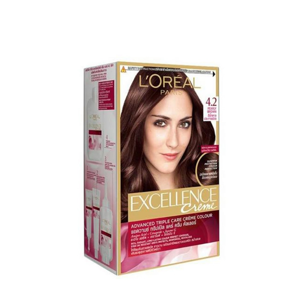 Kem Nhuộm L'Oreal Paris Haircolor Excellence 172ml.#4.2 Nâu Ánh Tím