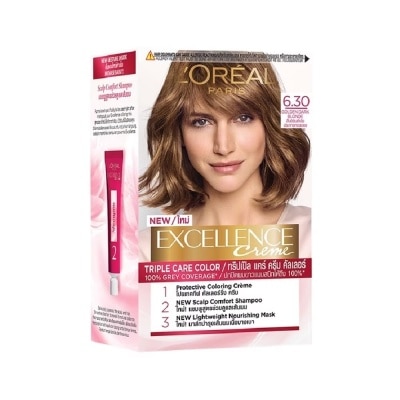 L'OREAL PARIS Kem Nhuộm L'Oreal Paris Haircolor Excellence 172ml.#6.30 Nâu Ánh Vàng