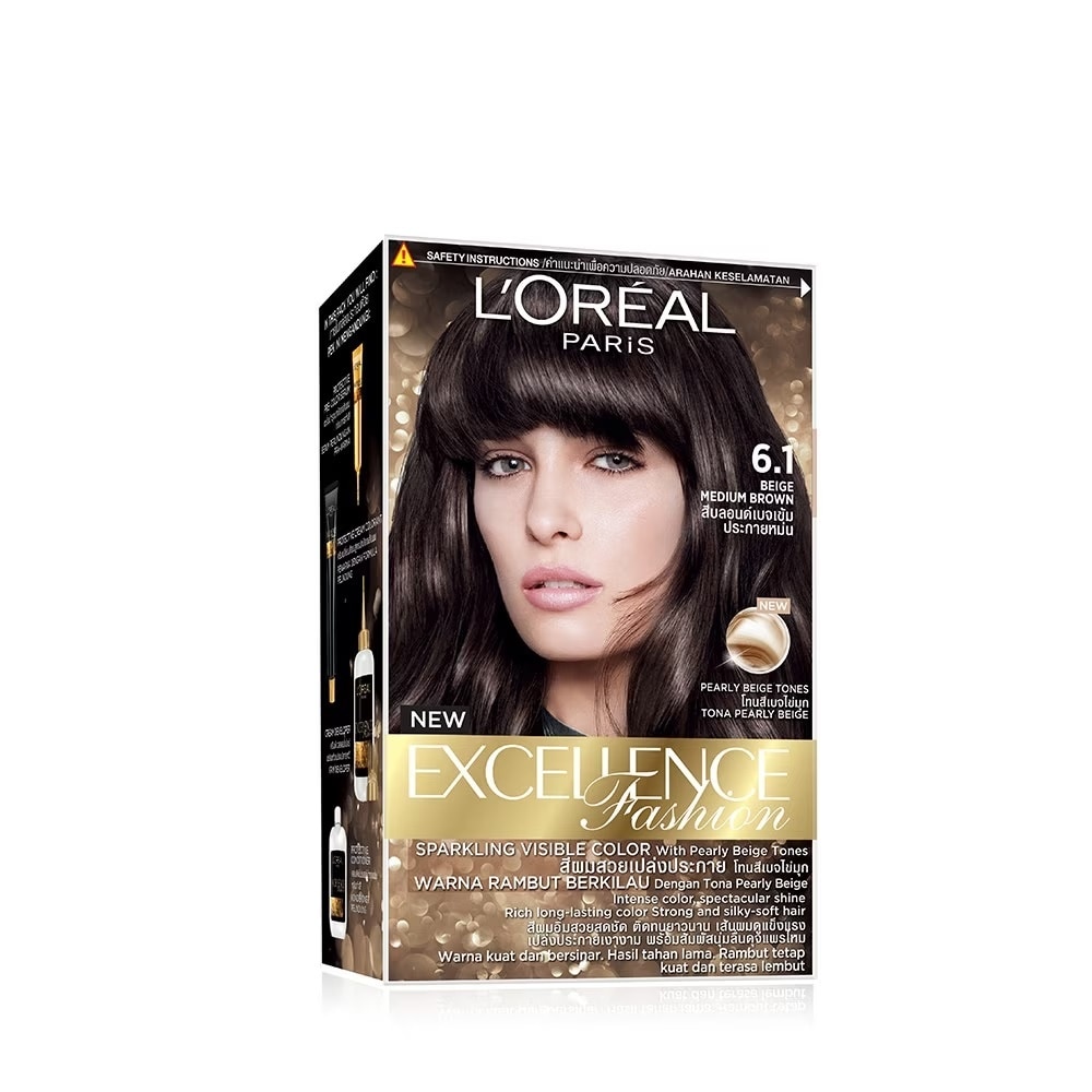 L'OREAL PARIS Kem Nhuộm L'Oreal Paris Haircolor Excellence Fashion 172ml.#6.1 Nâu Khói