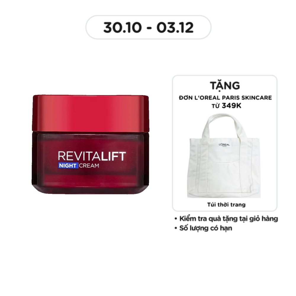 Kem Dưỡng Đêm L'Oreal Paris Skincare Revitalift Chống Nhăn Săn Chắc 50ml