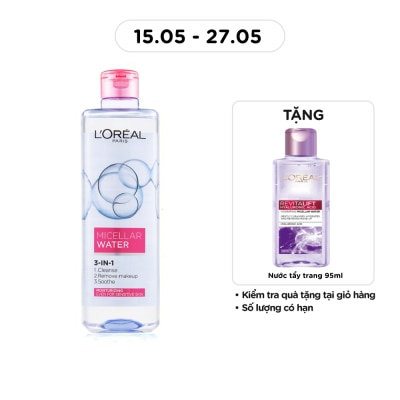 L'OREAL PARIS - Tẩy Trang L'Oreal Paris Skincare Make Up Remover Micellar Sensitive Skin Dưỡng Ẩm 400ml