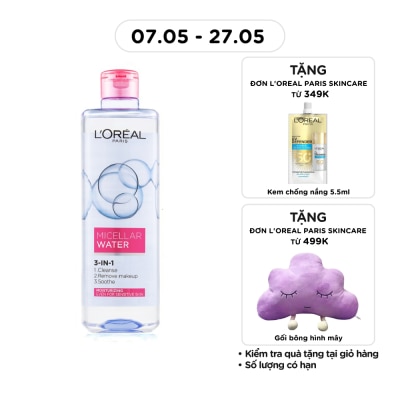 L'OREAL PARIS - Tẩy Trang L'Oreal Paris Skincare Make Up Remover Micellar Sensitive Skin Dưỡng Ẩm 400ml
