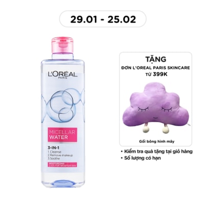 L'OREAL PARIS Tẩy Trang L'Oreal Paris Skincare Make Up Remover Micellar Sensitive Skin Dưỡng Ẩm 400ml