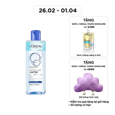 L'OREAL PARIS Tẩy Trang L'Oreal Paris Skincare Make Up Remover Micellar Deep Cleansing Sạch Sâu 400ml
