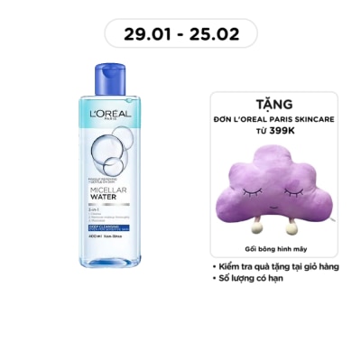 L'OREAL PARIS Tẩy Trang L'Oreal Paris Skincare Make Up Remover Micellar Deep Cleansing Sạch Sâu 400ml