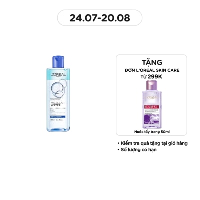 L'OREAL PARIS Tẩy Trang L'Oreal Paris Skincare Make Up Remover Micellar Deep Cleansing Sạch Sâu 400ml