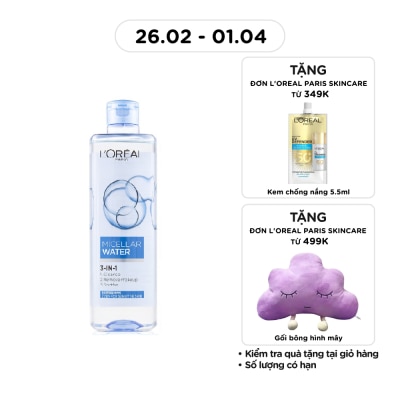 L'OREAL PARIS Tẩy Trang L'Oreal Paris Skincare Make Up Remover Micellar Refreshing Tươi Mát 400ml