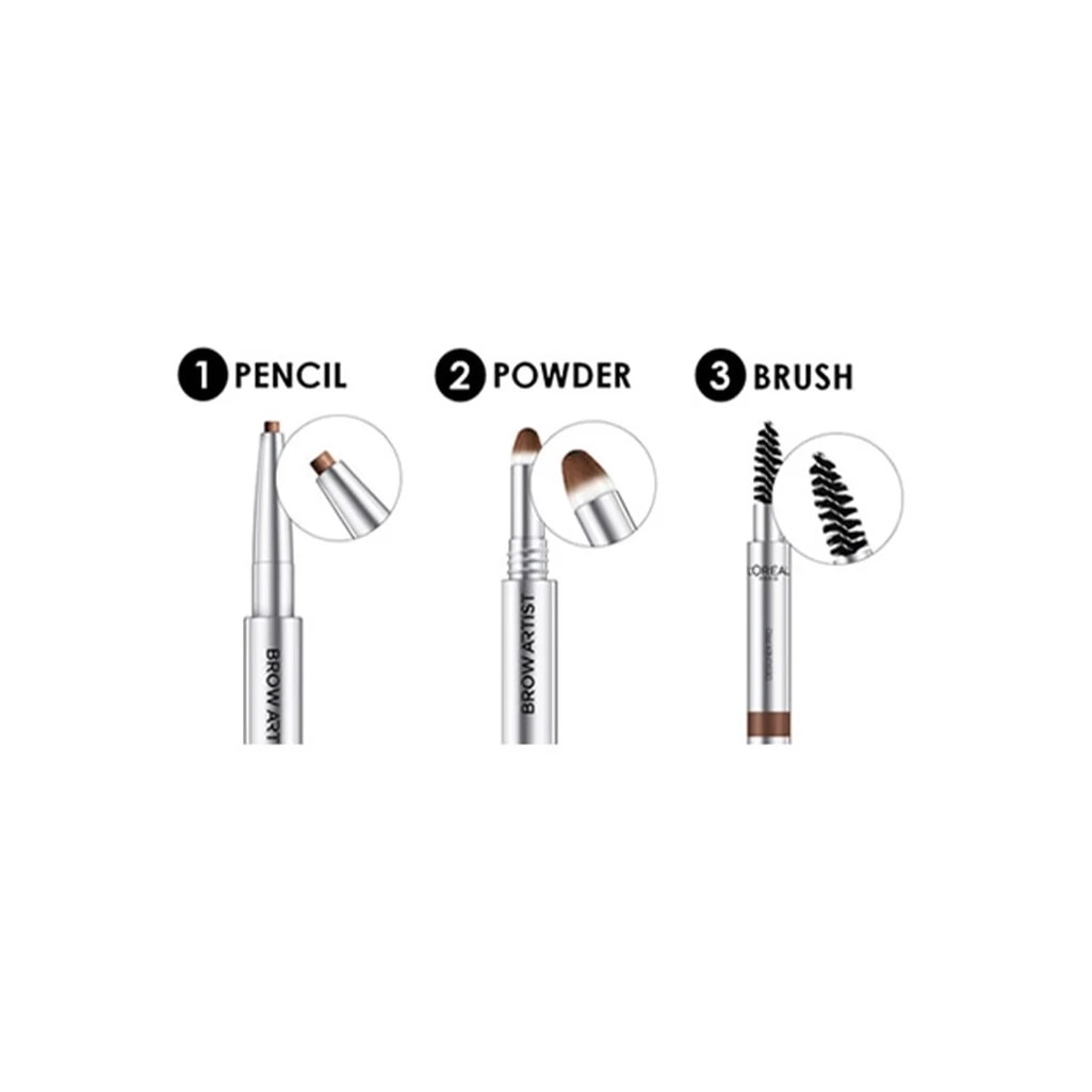 Chì Kẻ Mày L'Oreal Paris Makeup 3in1 Brow Artist 1,19g - Xám