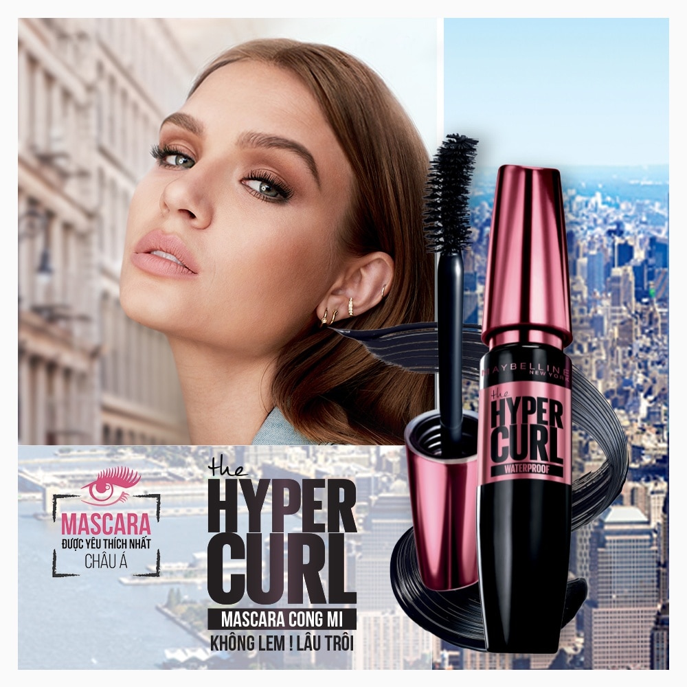 Mascara Maybelline New York Cong Mi Hypercurl 9.2ml - Đen