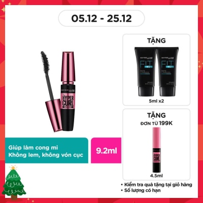 MAYBELLINE NEW YORK Mascara Maybelline New York Cong Mi Hypercurl 9.2ml - Đen