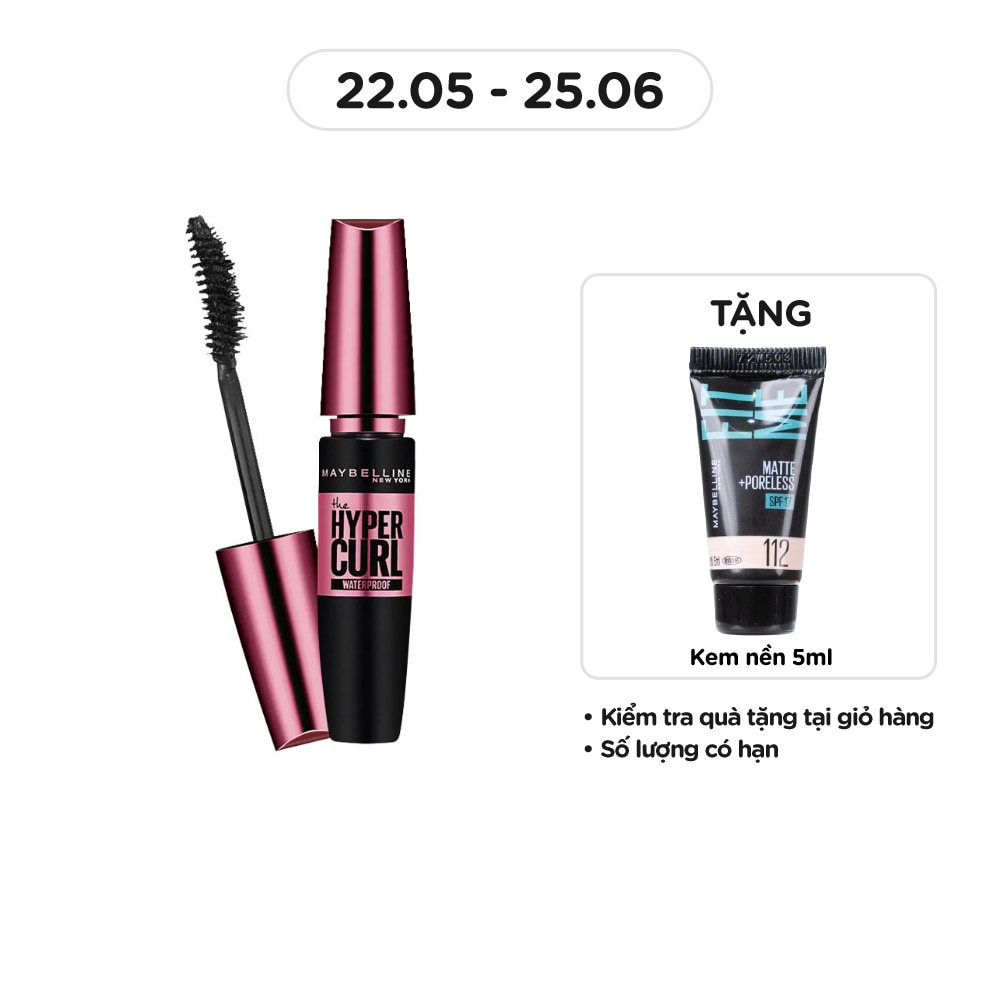 Mascara Maybelline New York Cong Mi Hypercurl 9.2ml - Đen