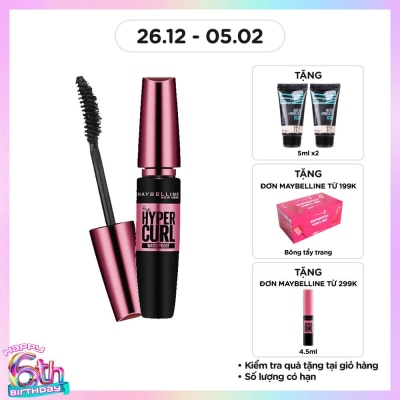 MAYBELLINE NEW YORK Mascara Maybelline New York Cong Mi Hypercurl 9.2ml - Đen