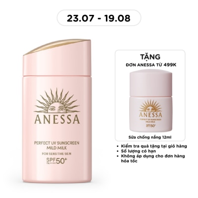 ANESSA - Sữa Chống Nắng Anessa Cho Da Nhạy Cảm Perfect UV Mild Milk SPF50+/PA++++ 60ml image