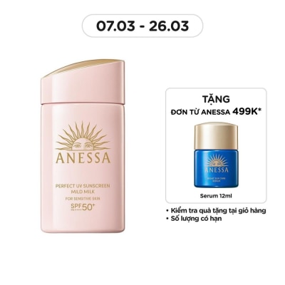 ANESSA Sữa Chống Nắng Anessa Cho Da Nhạy Cảm Perfect UV Mild Milk SPF50+/PA++++ 60ml