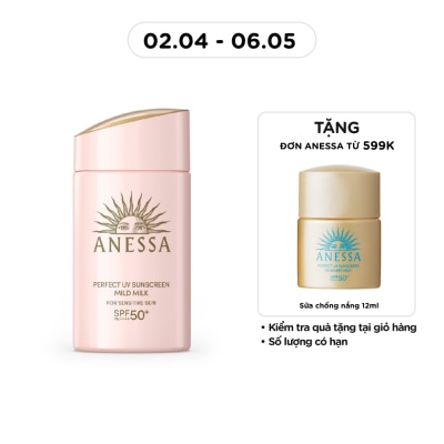 ANESSA - Sữa Chống Nắng Anessa Cho Da Nhạy Cảm Perfect UV Mild Milk SPF50+/PA++++ 60ml