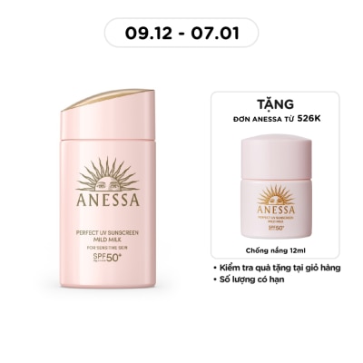 ANESSA Sữa Chống Nắng Anessa Cho Da Nhạy Cảm Perfect UV Mild Milk SPF50+/PA++++ 60ml