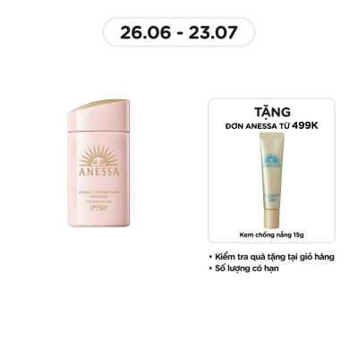 ANESSA Sữa Chống Nắng Anessa Cho Da Nhạy Cảm Perfect UV Mild Milk SPF50+/PA++++ 60ml