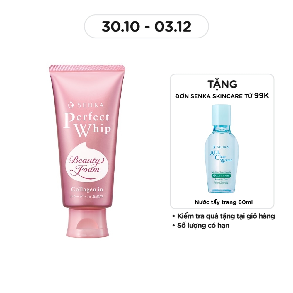 Sữa Rửa Mặt Tạo Bọt Senka Perfect Collagen In 120g