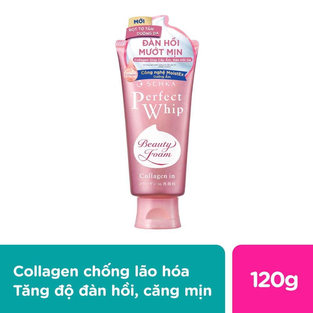 Sữa Rửa Mặt Tạo Bọt Senka Perfect Collagen In 120g