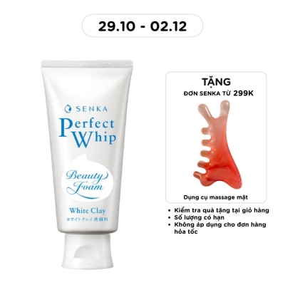 SENKA Sữa Rửa Mặt Tạo Bọt Senka Perfect White Clay 120g image
