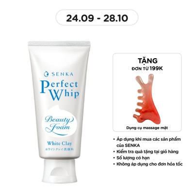 SENKA Sữa Rửa Mặt Tạo Bọt Senka Perfect White Clay 120g image