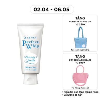 SENKA - Sữa Rửa Mặt Tạo Bọt Senka Perfect White Clay 120g