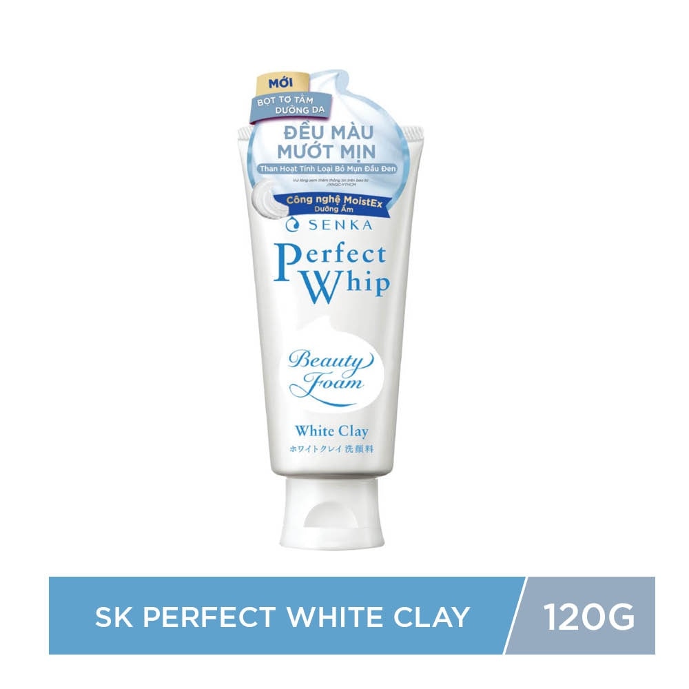 Sữa Rửa Mặt Tạo Bọt Senka Perfect White Clay 120g