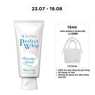 SENKA - Sữa Rửa Mặt Tạo Bọt Senka Perfect White Clay 120g image