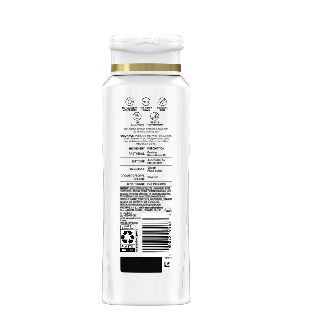 Dầu Gội Và Xả Pantene Classic Clean 2in1 Healthier Hair In 1 Wash 355ml