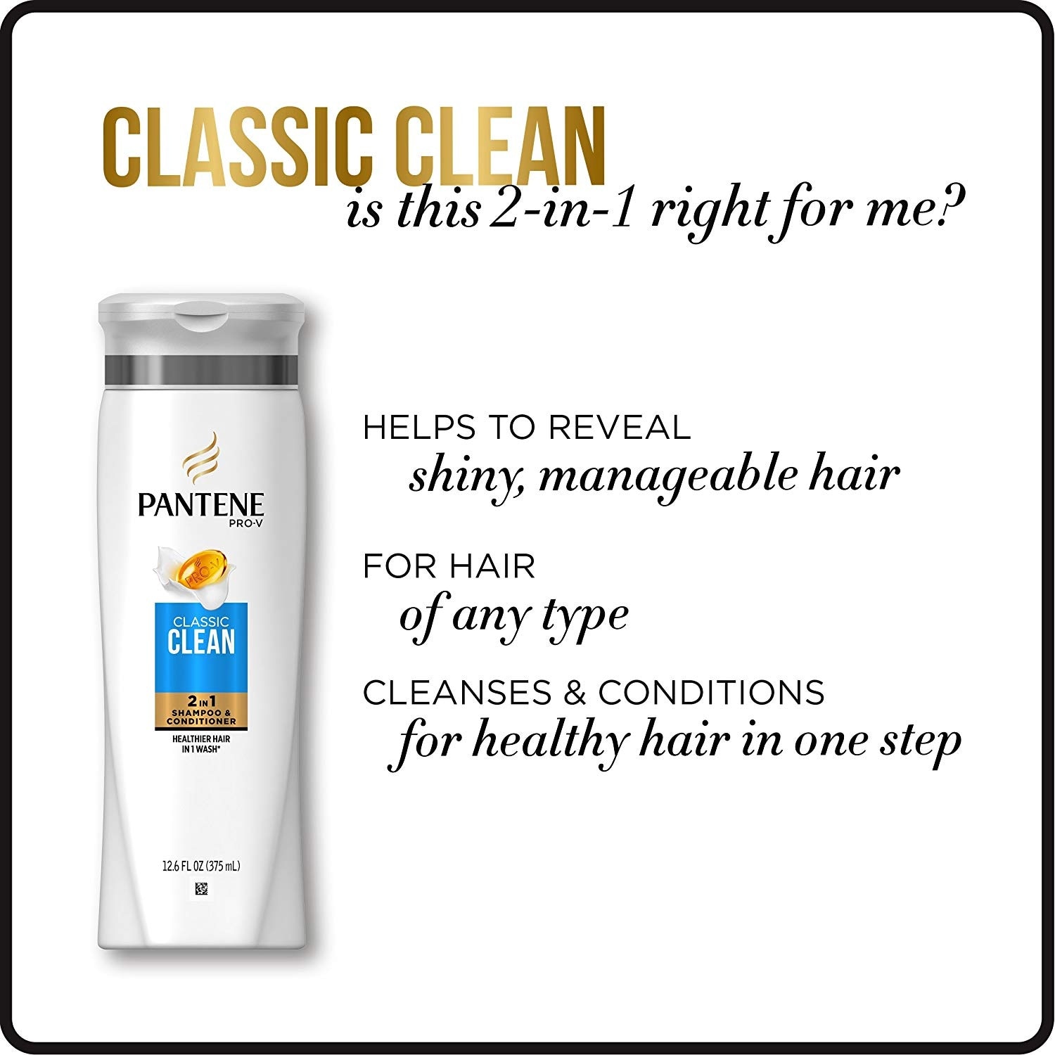 Pantene Pro-V Shampoo & Conditioner Classic Clean 2in1 Healthier Hair In 1 Wash 700ml