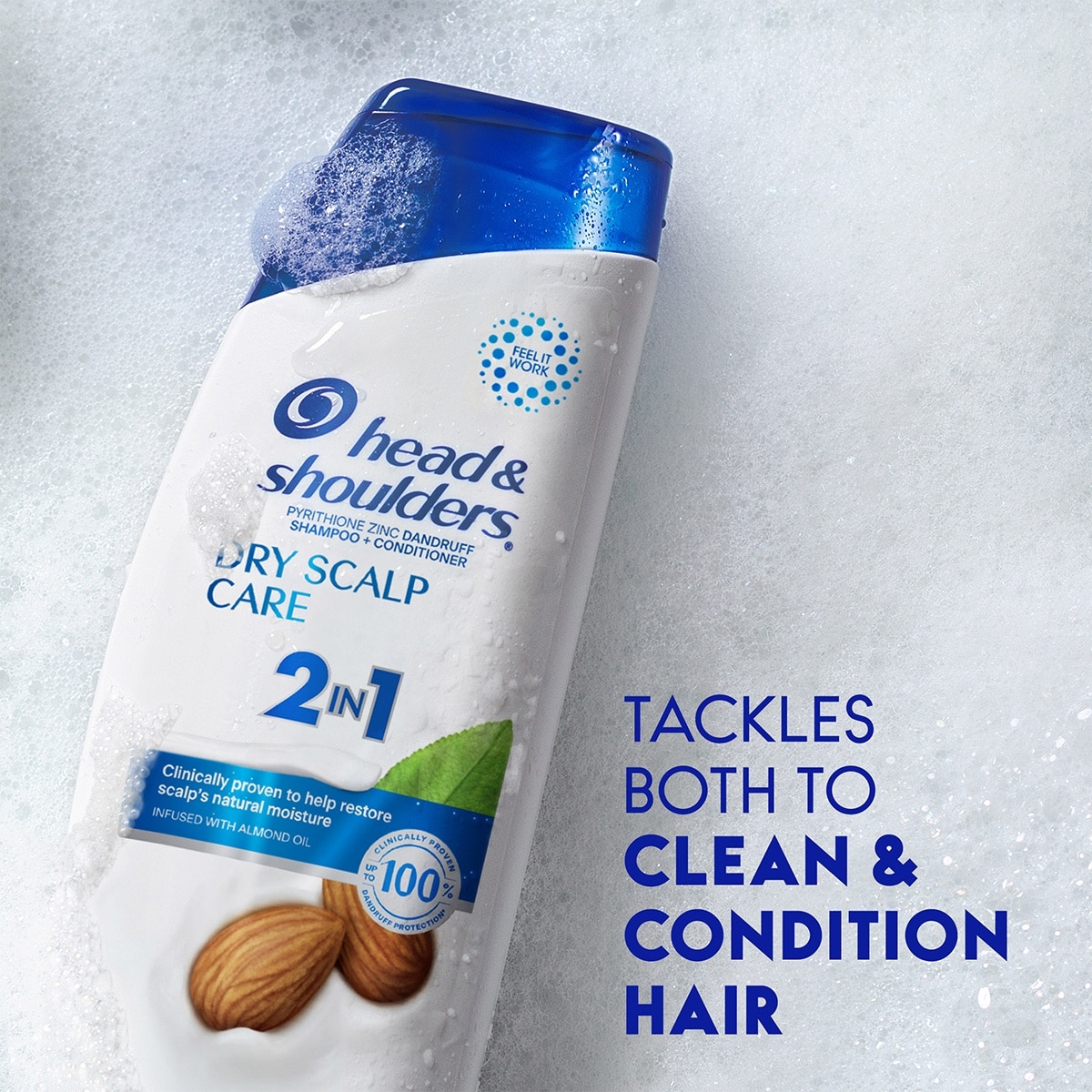 Dầu Gội Và Xả Head & Shoulders Dry Scalp Care 2in1 With Almond Oil Với Dầu Hạnh Nhân 370ml