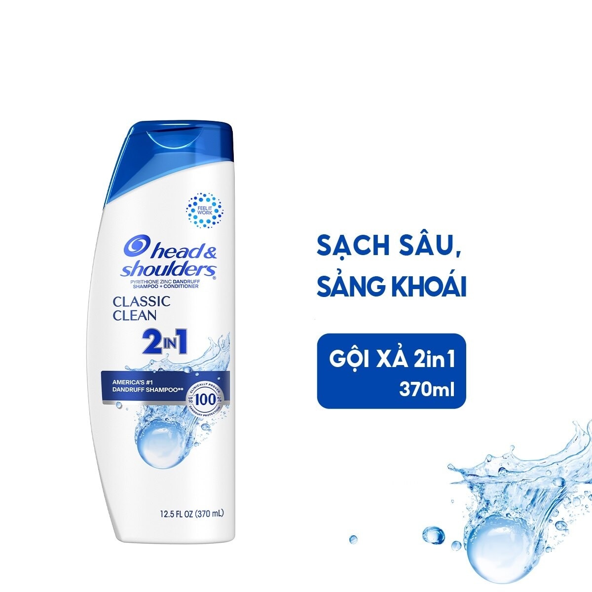 Head&Shoulders Shampoo + Conditioner Classic Clean 2in1 370ml