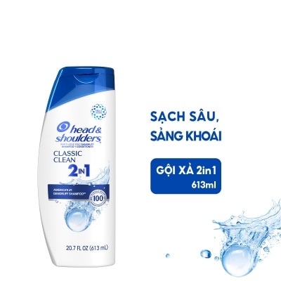 HEAD & SHOULDERS Dầu Gội Và Xả Head&Shoulders Classic Clean 2in1 613ml