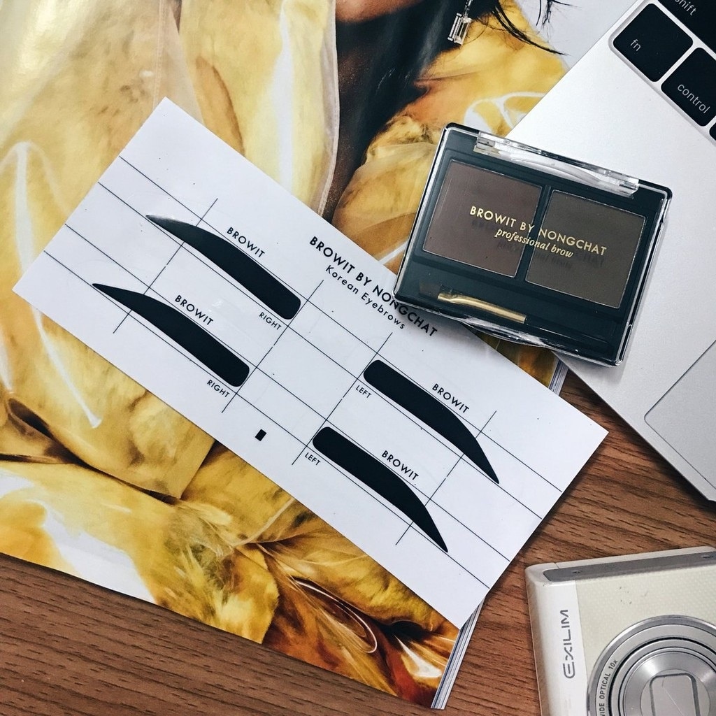 Bột Vẽ Chân Mày Browit Easy Drawing Brow Shadow 4g Free Brow Sticker 2Pairs Series I / Dark Brown