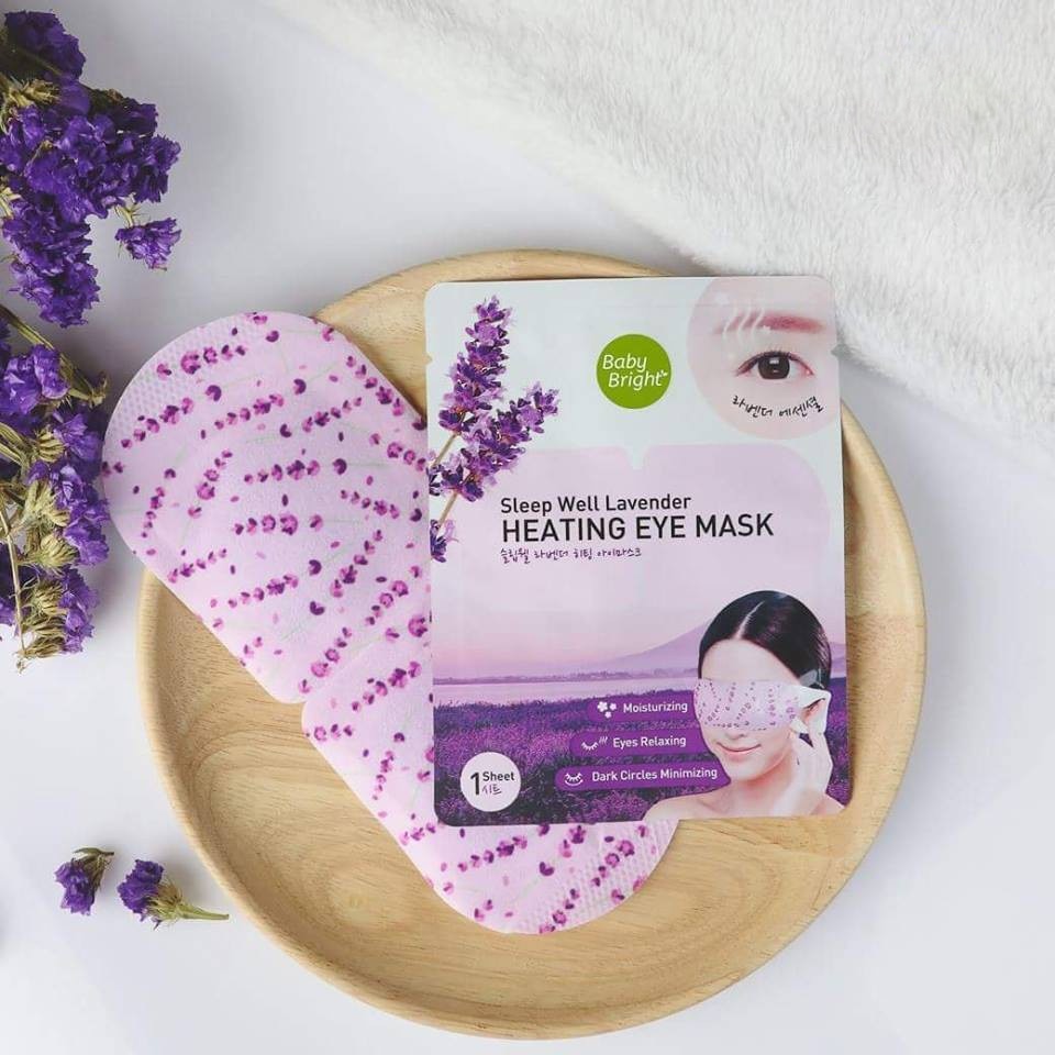 Mặt Nạ Tạo Nhiệt Giảm Quầng Thâm Và Bọng Mắt Baby Bright Sleep Well Lavender Heating Eye Mask