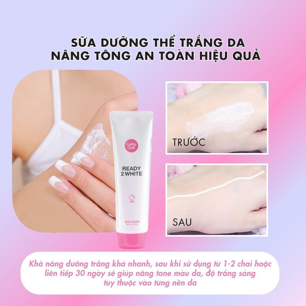 Sữa Dưỡng Thể Trắng Da Cathy Doll Whitener Body Lotion 150ml Ready 2 White