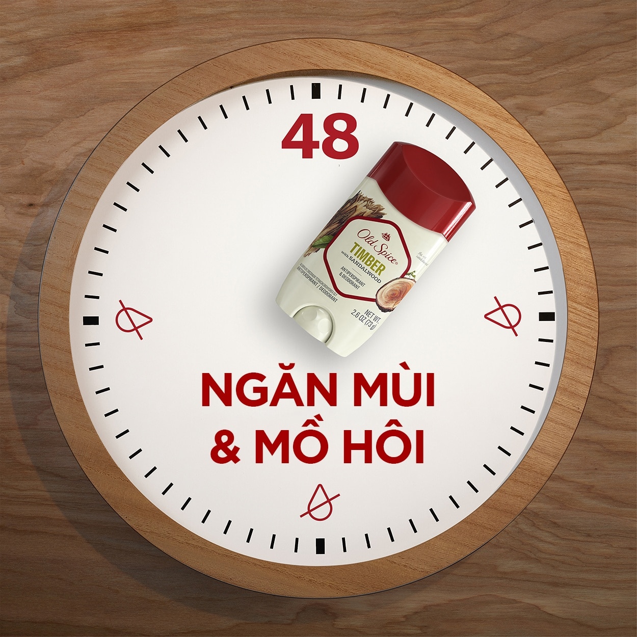 Sáp Khử Mùi Old Spice Timber Hương Gỗ Đàn Hương 73g