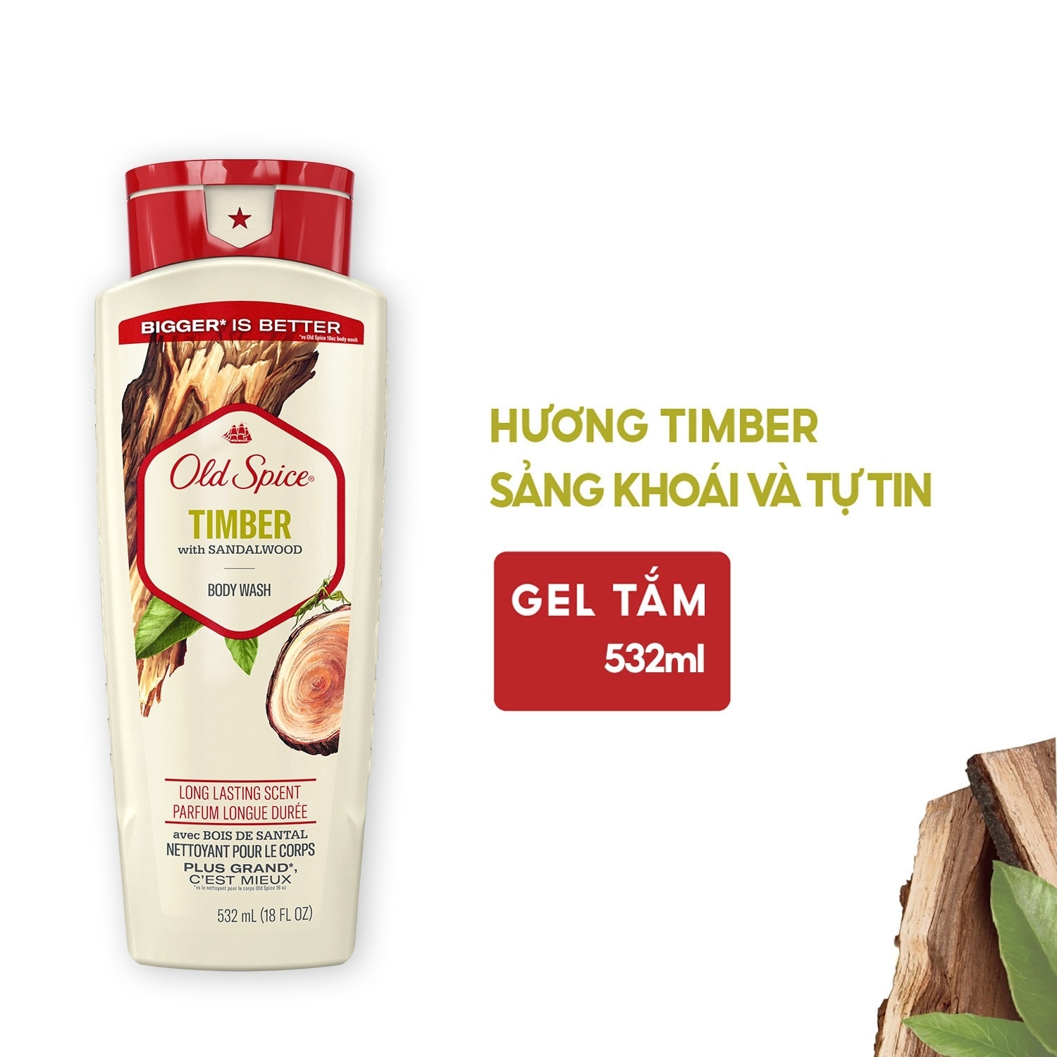 Sữa Tắm Old Spice Timber Sandal Wood 532ml