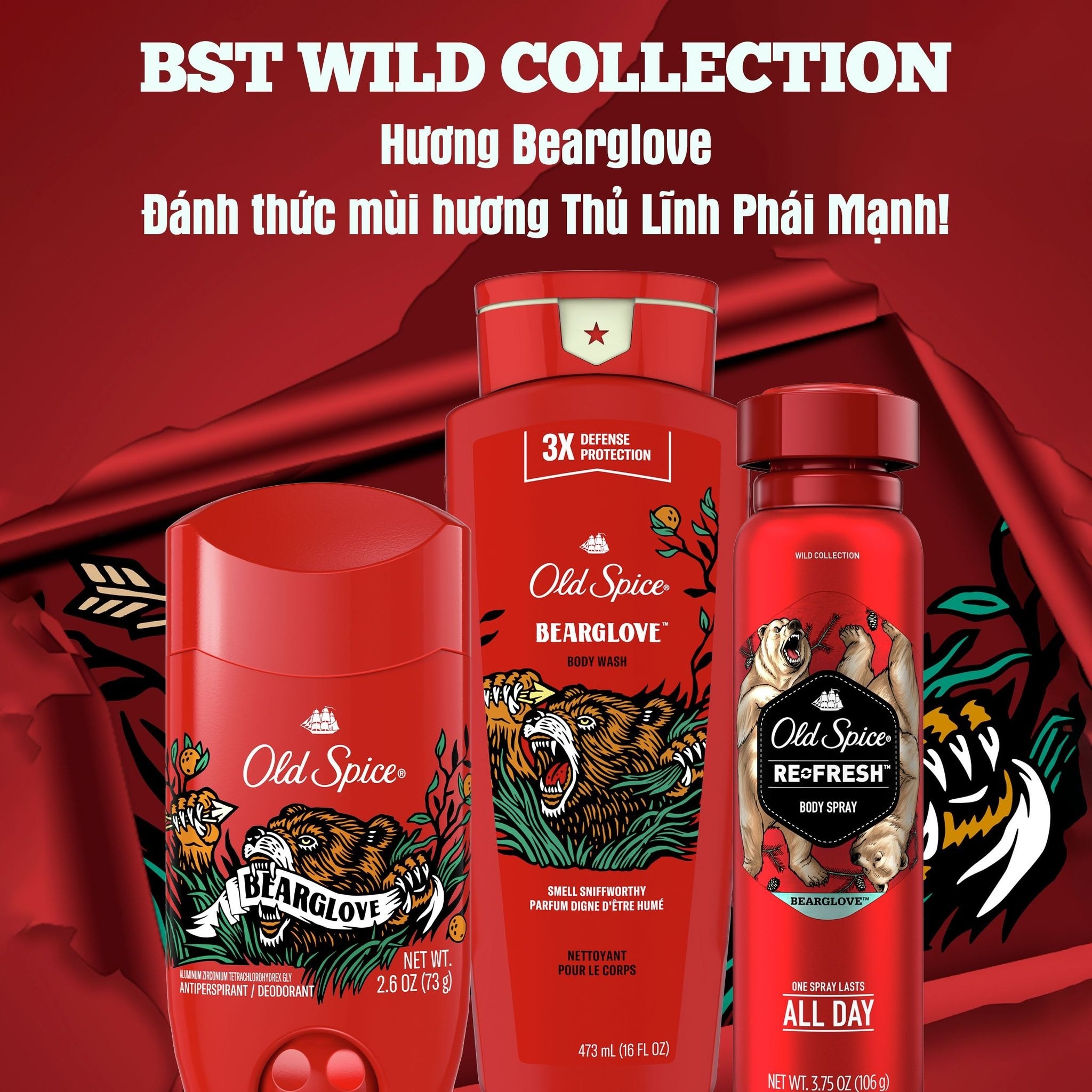Old Spice Bearglove Body Wash 473ml