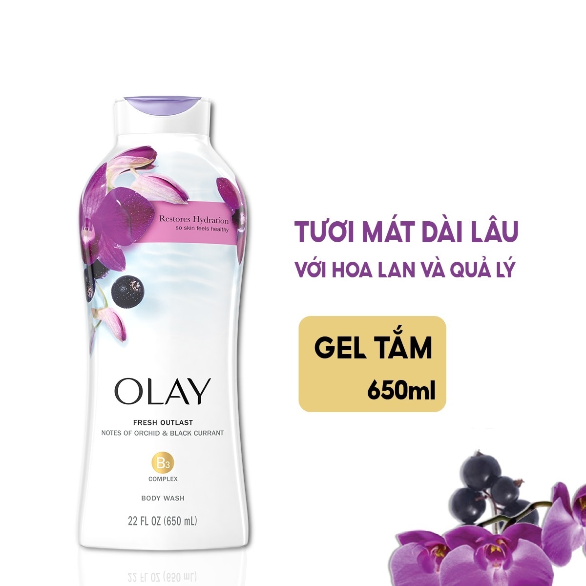 Soothing Orchid & Black Currant Body Wash 650ml