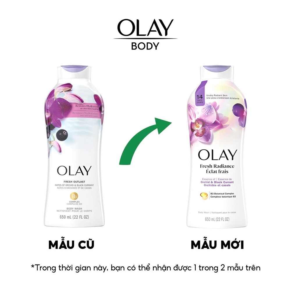Sữa Tắm Olay Soothing Orchid & blackcurrant 650ml