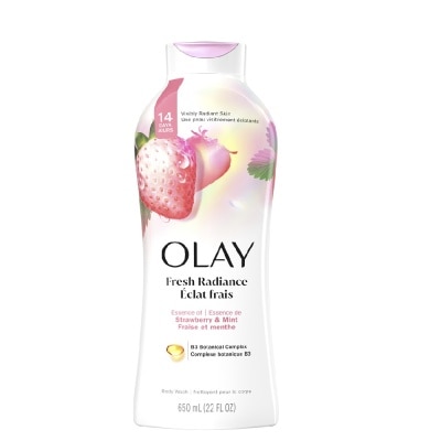 OLAY Sữa Tắm Olay White Strawberry & Mint Hương Dâu Trắng và Bạc Hà Tươi Mát 650ml