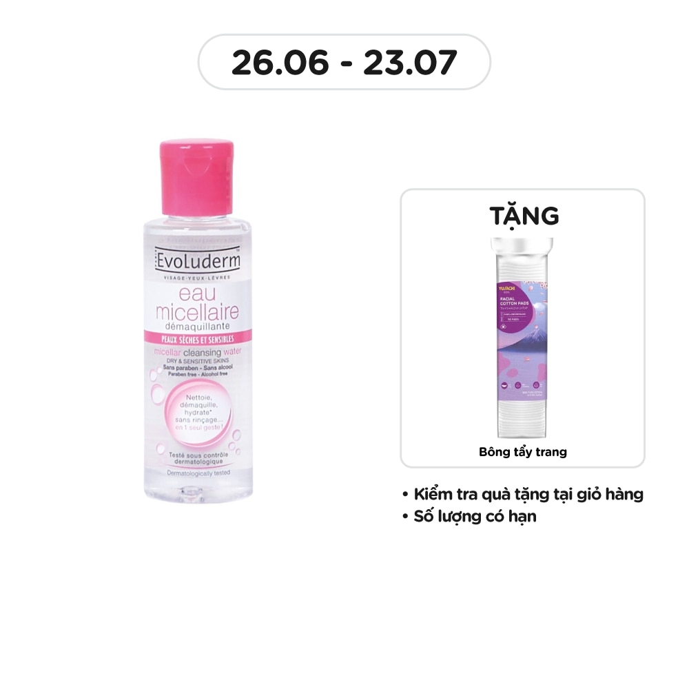 Nước Tẩy Trang Evoluderm Cho Da Khô, Nhạy Cảm 100ml
