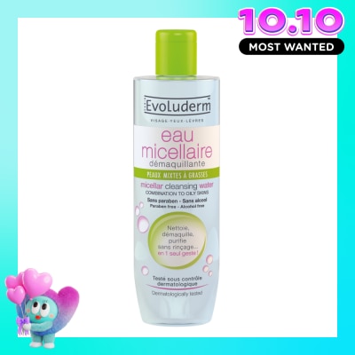 EVOLUDERM Nước Tẩy Trang Evoluderm Cho Da Hỗn Hợp, Nhờn 250ml image