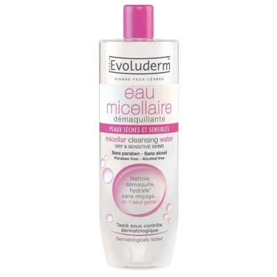 EVOLUDERM Micellar Cleansing Water, Dry & Sensitive Skin 500ml