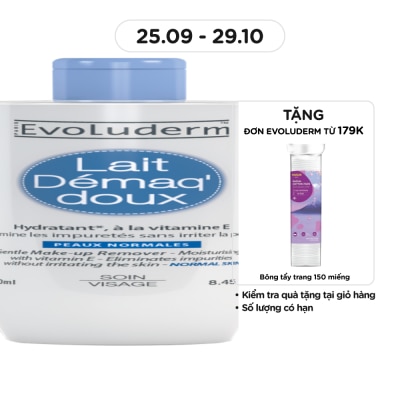 EVOLUDERM Sữa Tẩy Trang Evoluderm Cho Da Thường 250ml